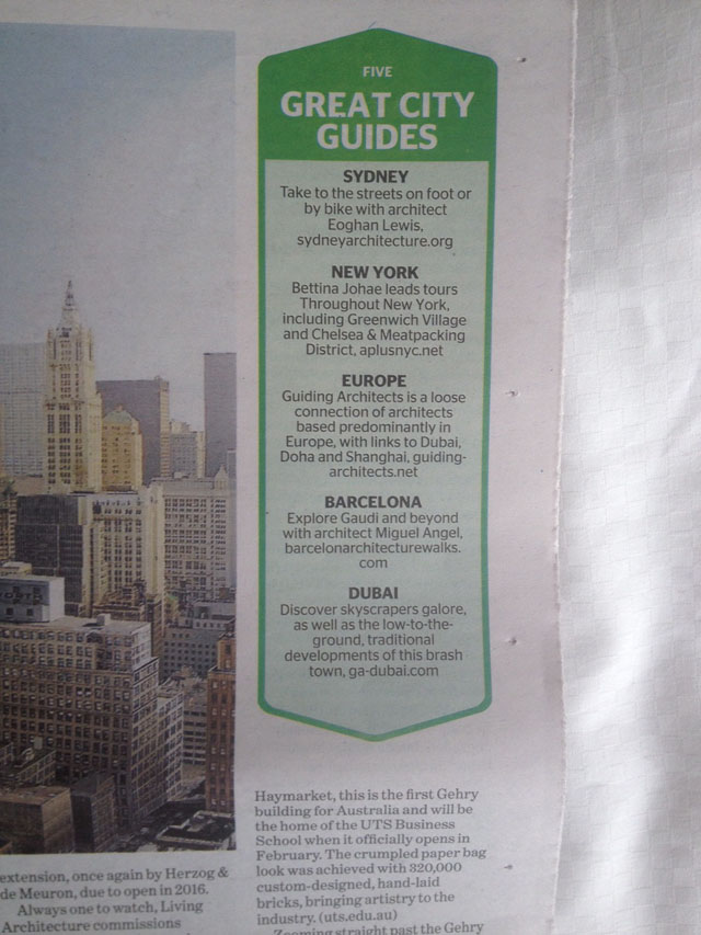 BARCELONA ARCHITECTURE WALKS on the top 5!!