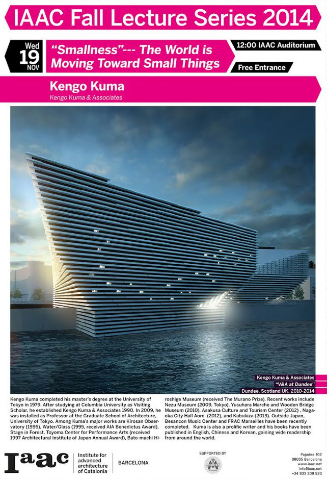 Iaac Fall Lectures. Kengo Kuma
