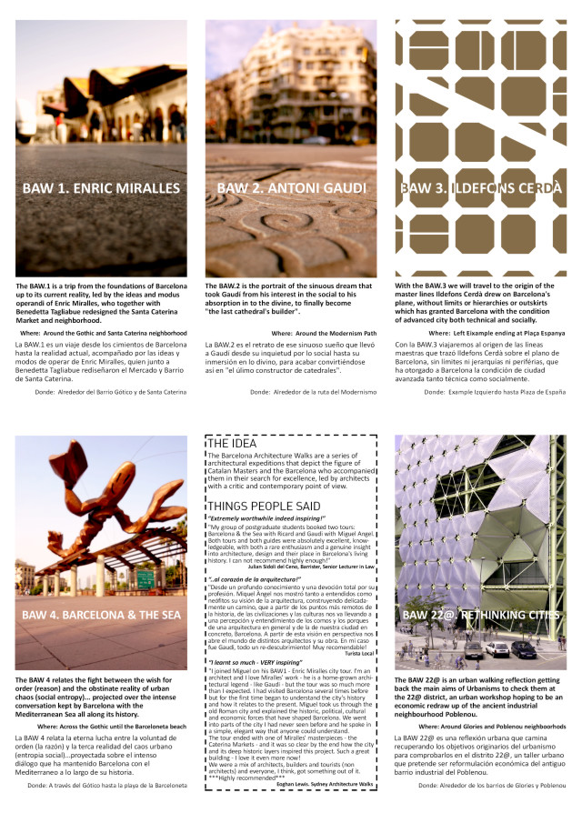 Barcelona Architecture Walks updates Walks Program Spring’15