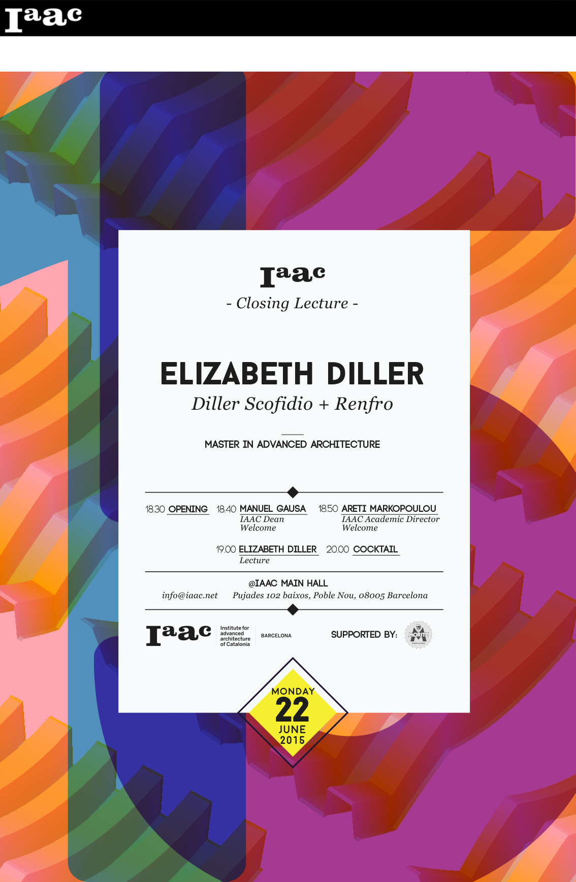 IaaC Lectures. Elizabeth Diller
