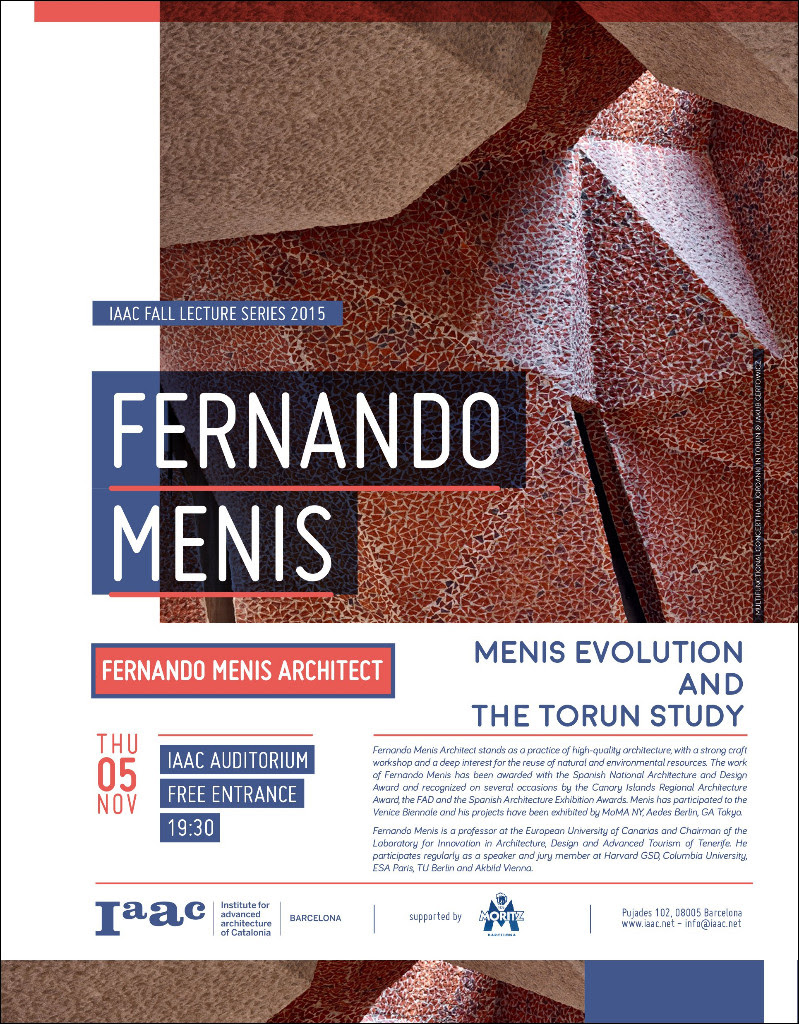 Iaac Lectures: FERNANDO MENIS