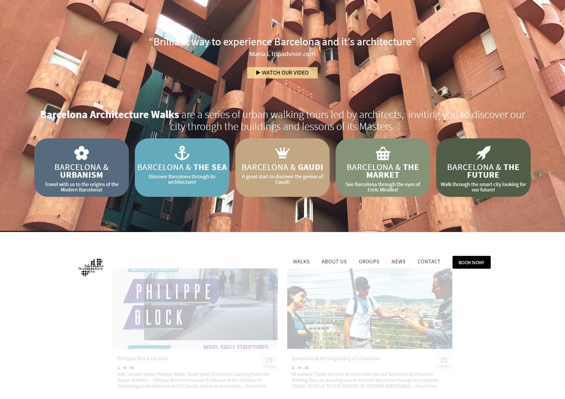 Barcelona Architecture Walks new website