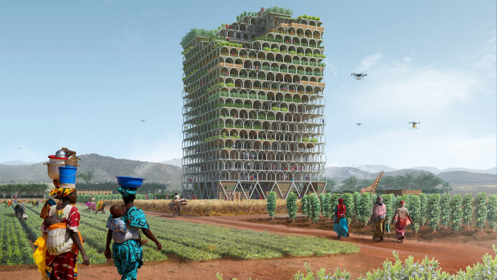 Modular farm tower for sites across Africa wins international skyscraper competition